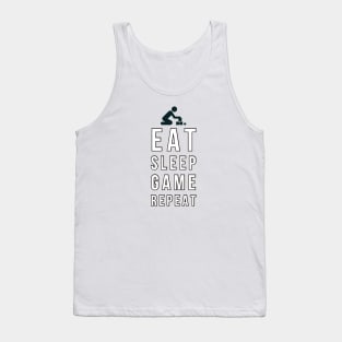 Eat sleep game repeat Tank Top